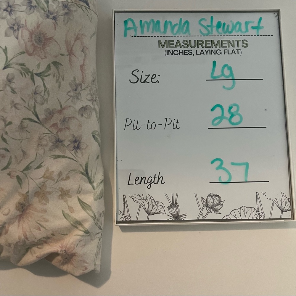 Amanda Stewart Country Cottage Floral Full Length Robe Vtg Sz L - Picture 8 of 9